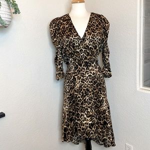 Lucy Paris animal print midi dress